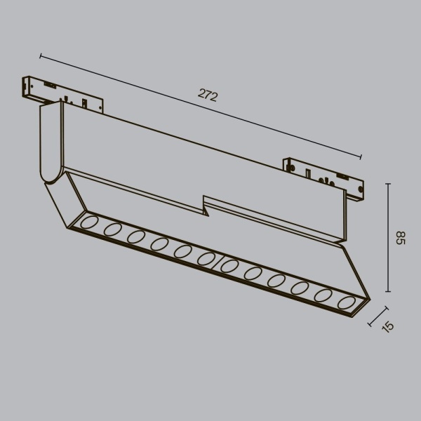 Трековый светодиодный светильник Maytoni Technical Levity Points Rot TR194-1-12W2.7K-M-B