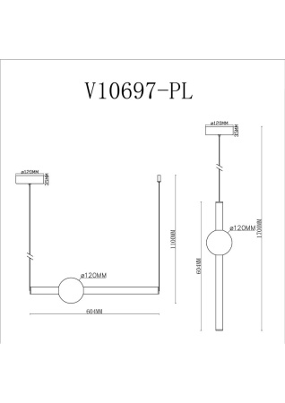 Подвесной светодиодный светильник Moderli Eclipse V10697-PL