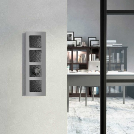 Выключатель Werkel Hammer двухклавишный проходной черный W1222008 4690389162473