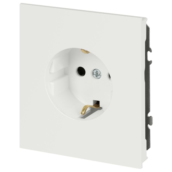 Розетка ЭРА Arktik 16-2102-08 с заземлением 2P+E Schuko со шторками 16А-250В белый матовый Б0070431