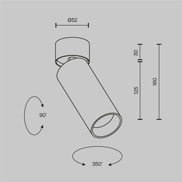 Потолочный светильник Maytoni Technical C055CL-L12W2.7K-SS-W