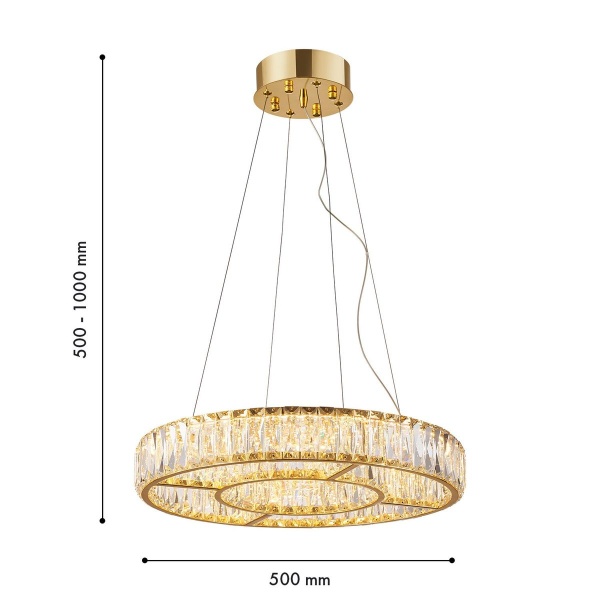 Подвесная светодиодная люстра Favourite Gloriole 4780-5P