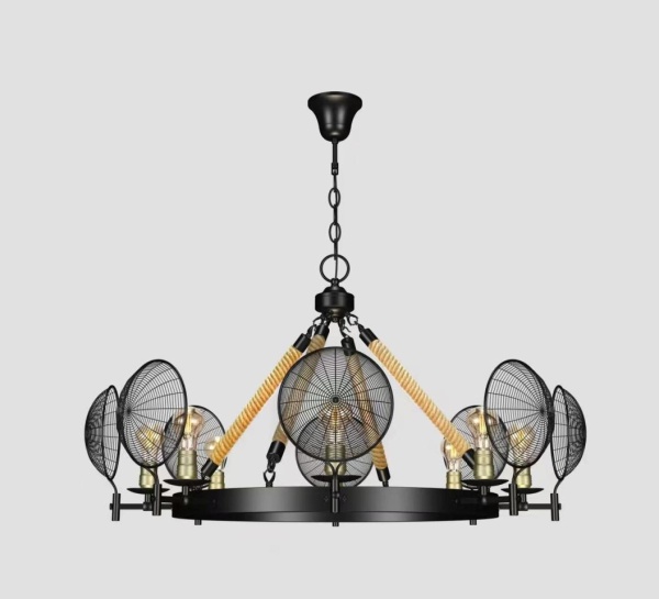 Люстра подвесная Alfa Light F3524-04 Black E27*8