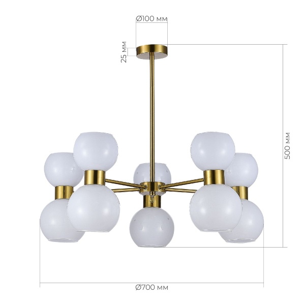 Потолочная люстра Evoluce Thonet SLE1138-302-10