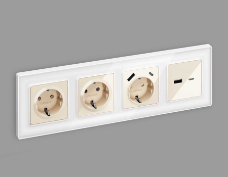 Лицевая панель розетки AMBRELLA VOLT AP3110
