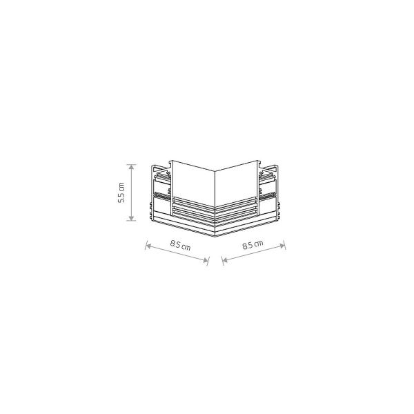 Коннектор для магнитных треков угловой Nowodvorski Lvm Horizontal Black 10158