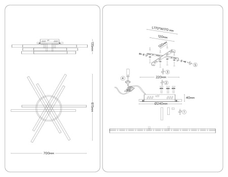 Люстра Ambrella Light COMFORT FL6271