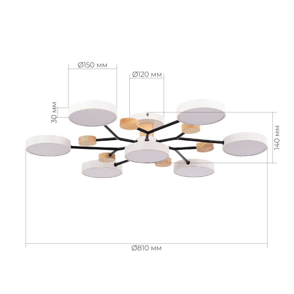 Потолочная светодиодная люстра Evoluce FAEMA SLE6006-502-07
