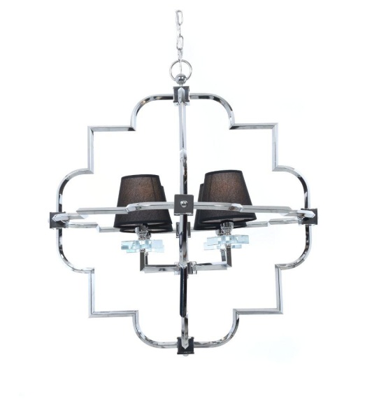 Подвесная люстра Lumina Deco Baltimore LDP 8020-4 CHR+BK