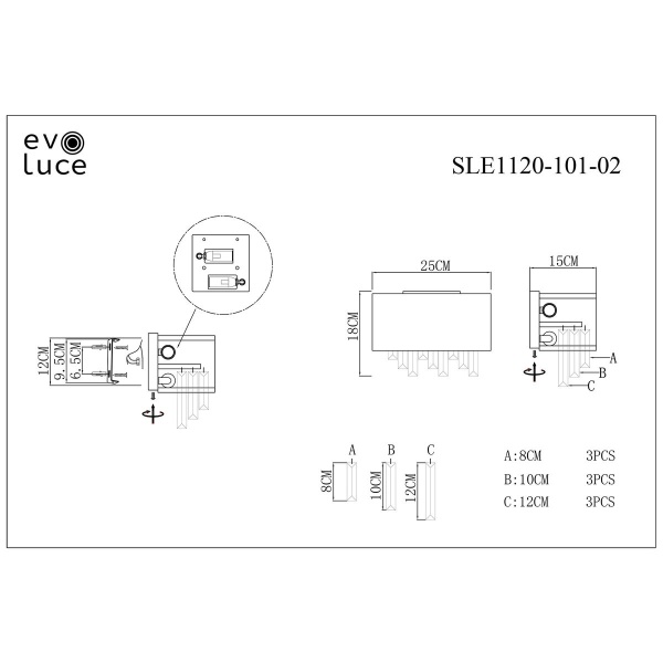 Настенный светильник Evoluce Dahlia SLE1120-101-02