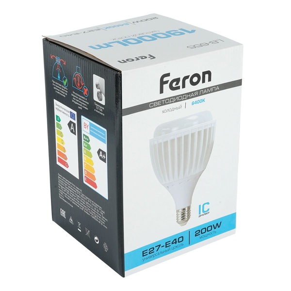 Лампа светодиодная Feron LB-655 E27-E40 200W 6400K 51949