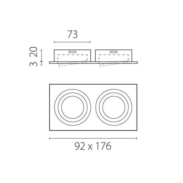 Светильник встраиваемый MR16/GU10 max 1x12Вт Singo Base Lightstar 011626
