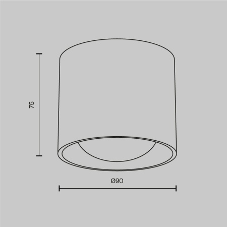 Потолочный светильник Maytoni Technical Ceiling Lens C217CL-15W3K-B