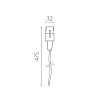 Подвод питания Lightstar Due Hermes 510117