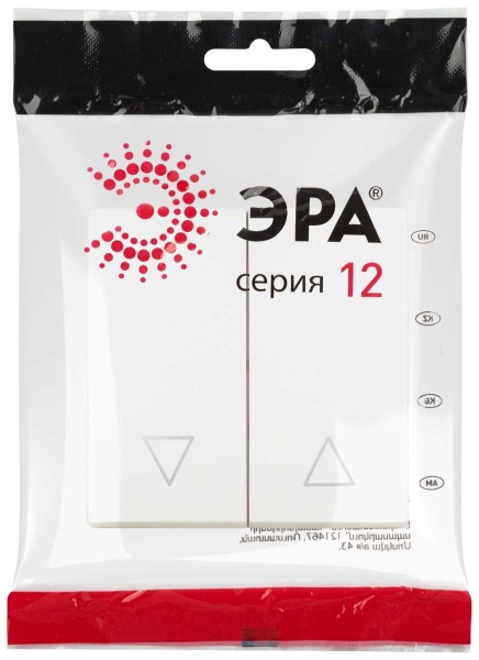 Клавиши ЭРА Серия 12 12-6203-01М для 12-1109, 12-1110, 14-1109, 14-1110, белый матовый Б0065758