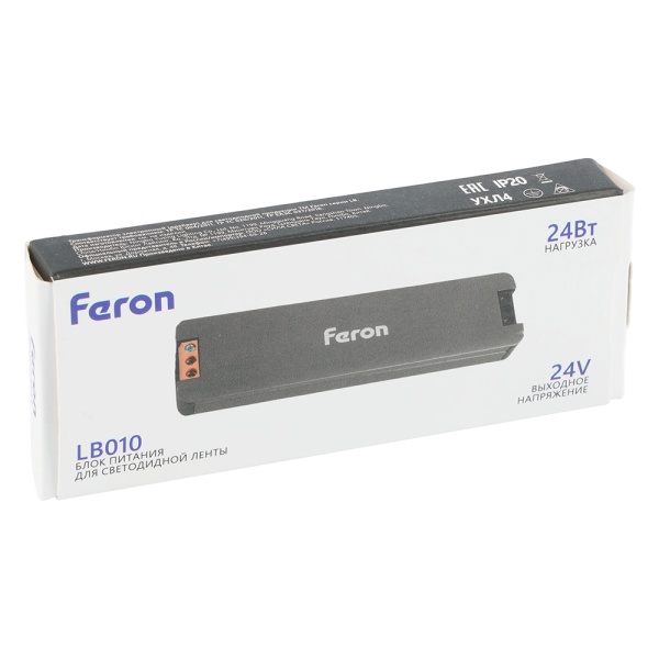 Трансформатор электронный для светодиодной ленты 300W 12V IP67 (драйвер), LB007 Feron 53143