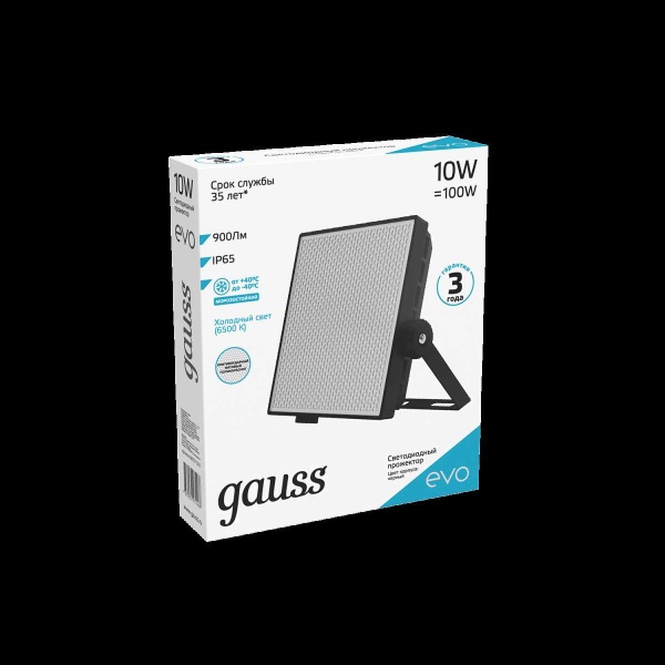 Прожектор светодиодный Gauss Evo 10W 6500К 687511310