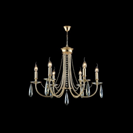 Подвесная люстра Crystal Lux Victoria SP6 Gold/Amber