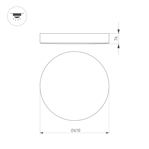 Потолочный светодиодный светильник Arlight SP-Flower-R410-32W Day4000 049797
