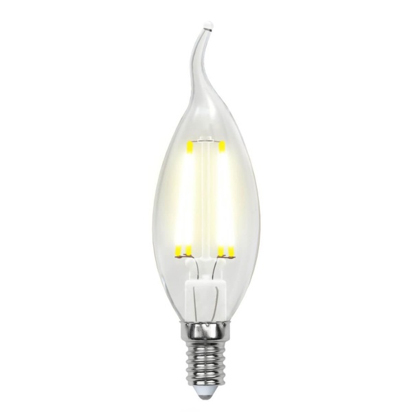 Лампа светодиодная филаментная Uniel E14 6W 4000K прозрачная LED-CW35-6W/NW/E14/CL GLA01TR UL-00002229