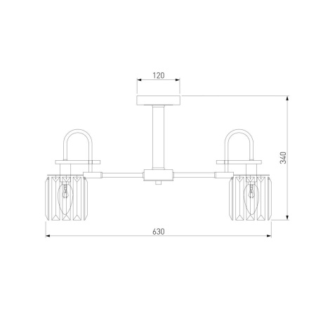 Потолочная люстра Eurosvet Tenia 70090/5 графит