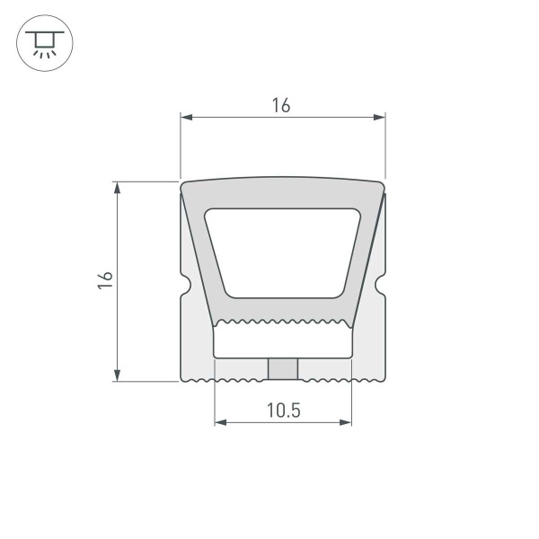 Профиль Arlight WPH-Flex-1616-Top-S11-50m White 040832