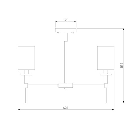 Подвесная люстра Eurosvet Brielle 60132/6 хром