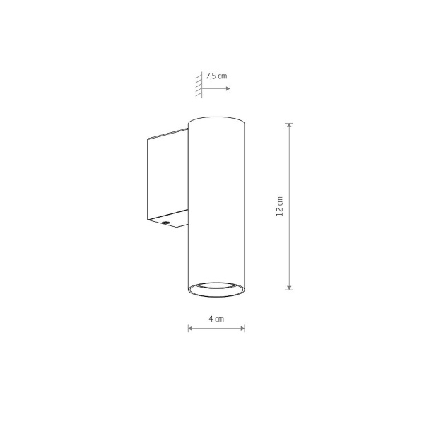 Настенный светильник Nowodvorski Fourty Wall S Gray 10888