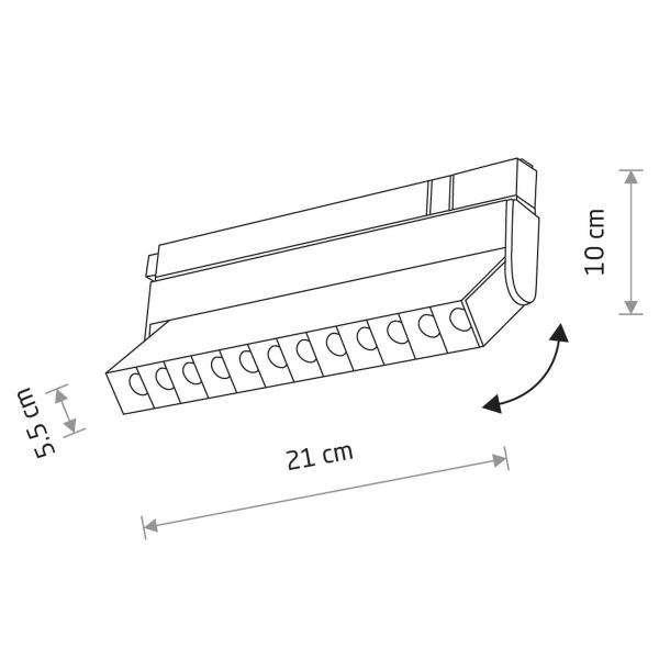Трековый магнитный светильник Nowodvorski Focus Led White 11635