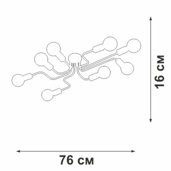 Потолочная люстра Vitaluce V4196-0/8PL