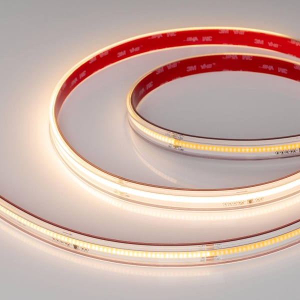 Светодиодная лента герметичная Arlight 7W/m 378LED/m CSPSMD теплый белый 5М SPI-COB-PS-X378-14mm 24V 041743