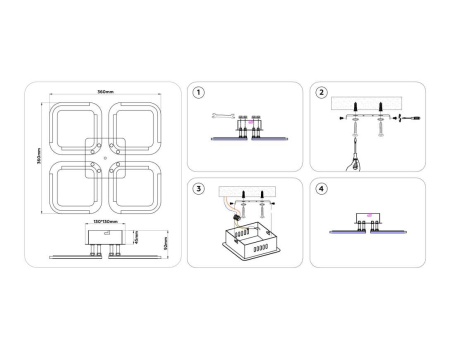 Светильник потолочный Ambrella light ACRYLICA FA8947