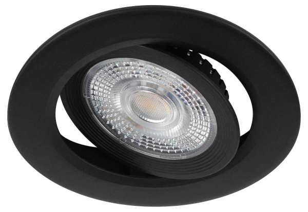 Светильник светодиодный встраиваемый ЭРА KL LED 25A-5 3K BK 5Вт 3000К круглый поворотный черный Б0068164