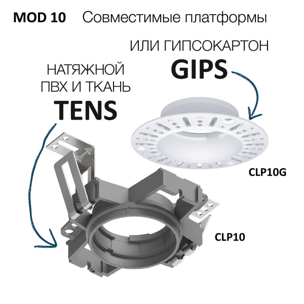 Встраиваемый безрамочный светильник Citilux Skytek SkyPORT.10 MOD CLP10M0