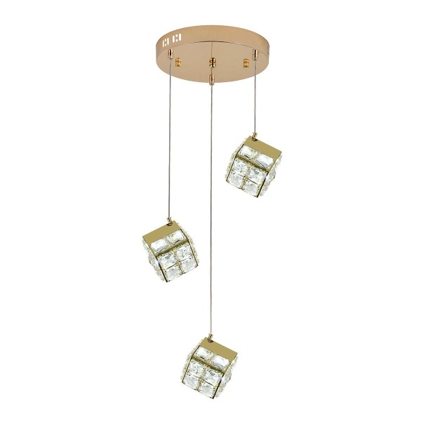 Подвесная светодиодная люстра Indigo Radioso 12048/3P Gold V000134L