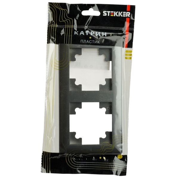 Рамка 2-постовая Stekker Катрин графит PFR00-7002-06 39808