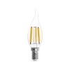Лампа светодиодная филаментная Gauss E14 13W 4100K прозрачная 104801213