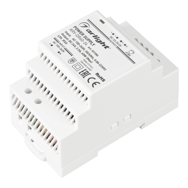 Блок питания Arlight ARV-DR60-24 24V 60W IP20 2,5A 031086