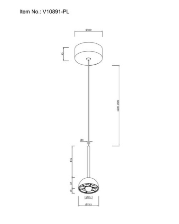 Подвесной светодиодный светильник Moderli Fiona V10891-PL