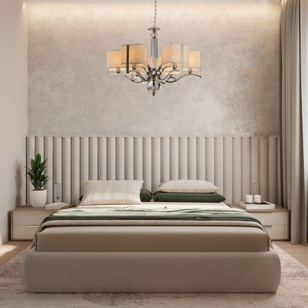 Подвесная люстра Lumien Hall Адельфия LH1047/6P-NK-WT