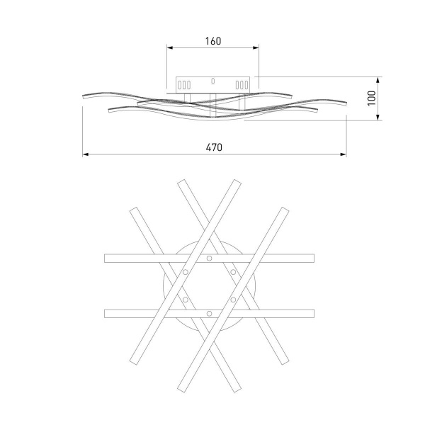 Потолочный светодиодный светильник Eurosvet Pascal 90043/6 хром