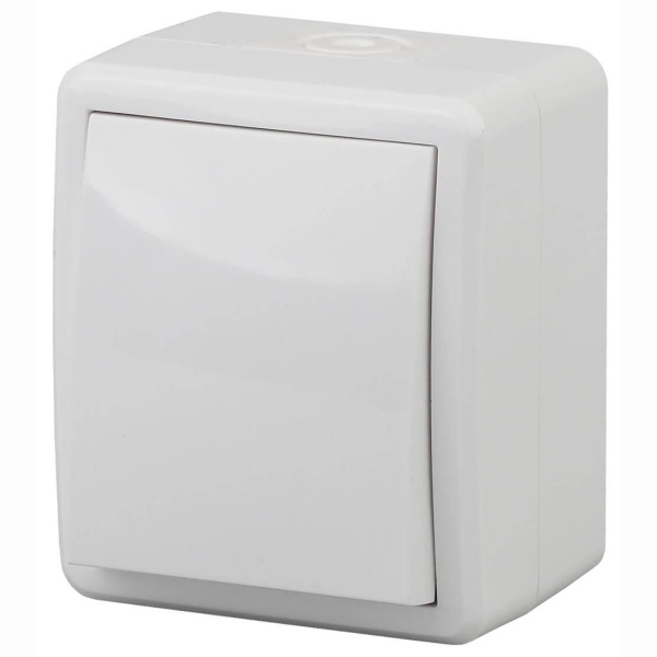Выключатель одноклавишный ЭРА Эксперт 10AX 250V IP54 11-1401-01 Б0020669