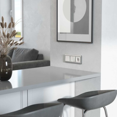 Выключатель Werkel одноклавишный проходной перламутровый рифленый W1112013 4690389160820