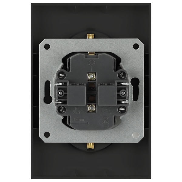 Розетка ЭРА Arktik 16-2104-05 двойная с заземлением 2X2P+E Schuko 16А-250В антрацит Б0070448
