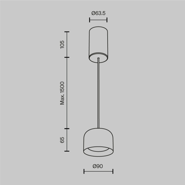 Подвесной светильник Maytoni Technical P113-L12-3K-W