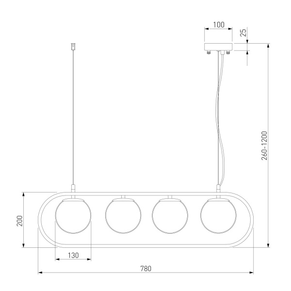 Подвесной светильник Eurosvet Ringo 50089/4 золото