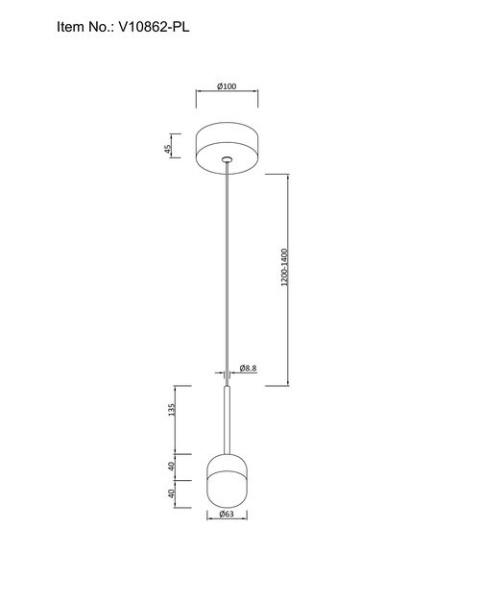 Подвесной светодиодный светильник Moderli Drop V10862-PL