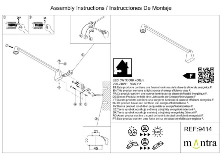 Настенный светильник Mantra Africa 9414