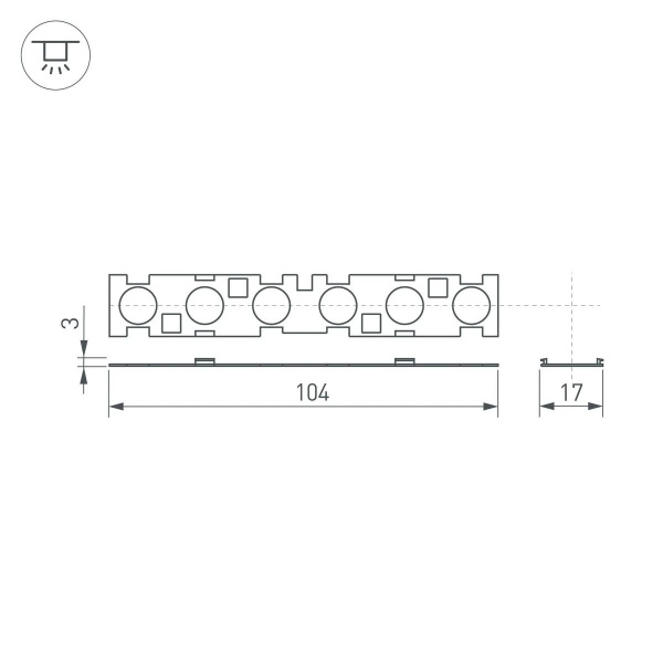 Экран линзованный Arlight SL-LINE-W20-55deg-540 041793