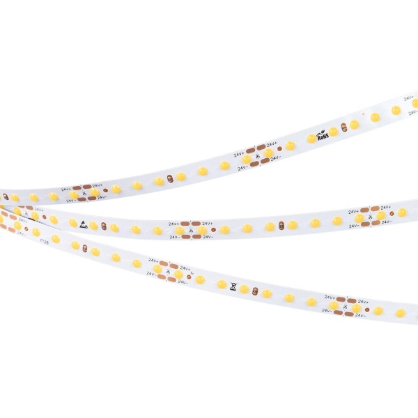 Светодиодная лента Arlight 9,6W/m 128LED/m COB теплый белый 5M COB-X128-8mm 24V Warm3000 036838